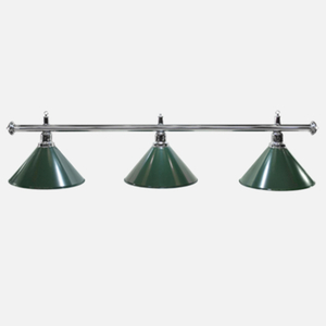 Lampa bilardowa ELEGANCE 3-kloszowa zielono-srebrna
