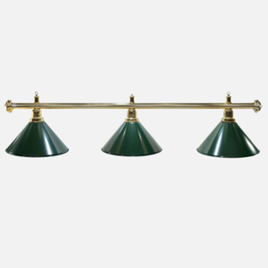 Lampa bilardowa ELEGANCE 3-kloszowa zielono-złota