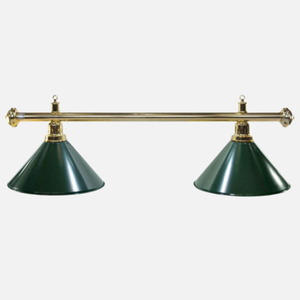 Lampa bilardowa ELEGANCE 2-kloszowa zielono-złota